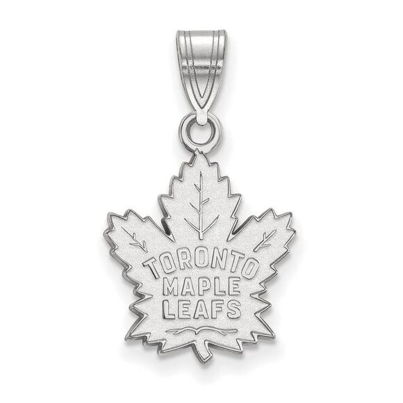 10k White Gold NHL Toronto Maple Leafs Medium Pendant